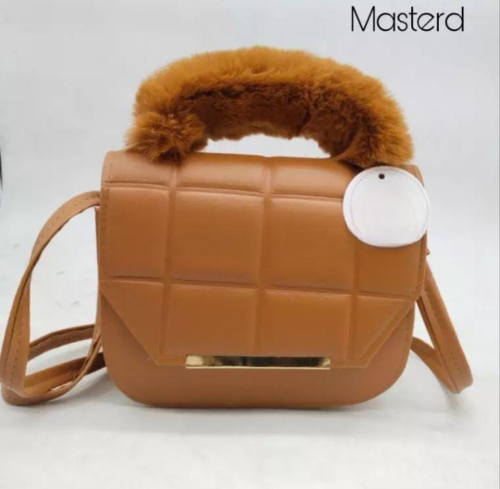 Brown Quilted Crossbody Bag