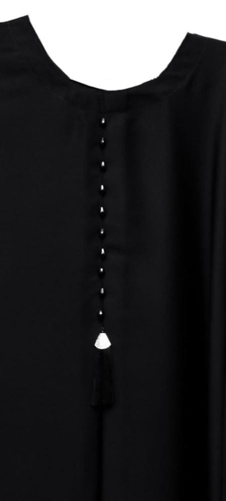 Black Pearl Tassel Maxi Abaya