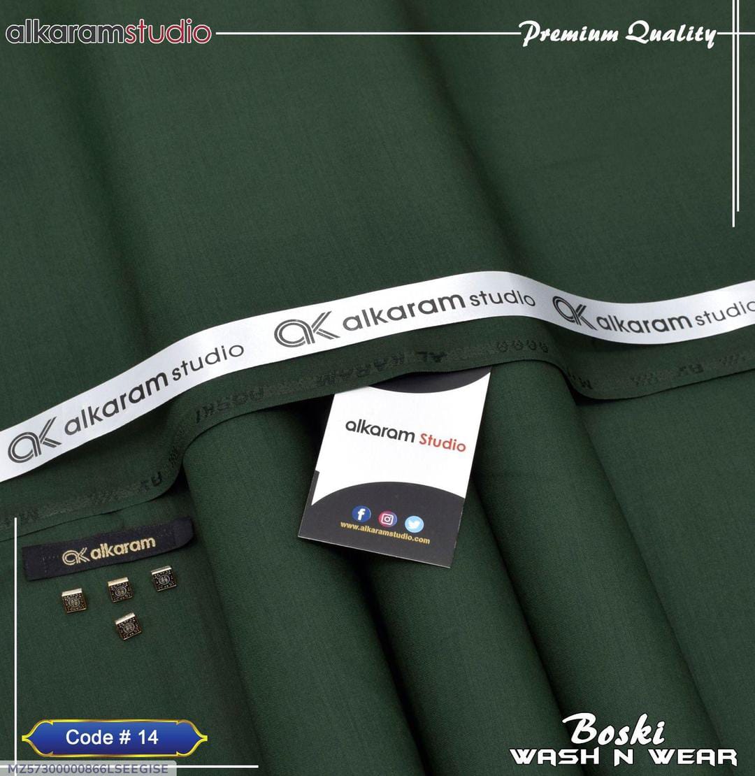 Green Boski Plain Suit – 4 Meter
