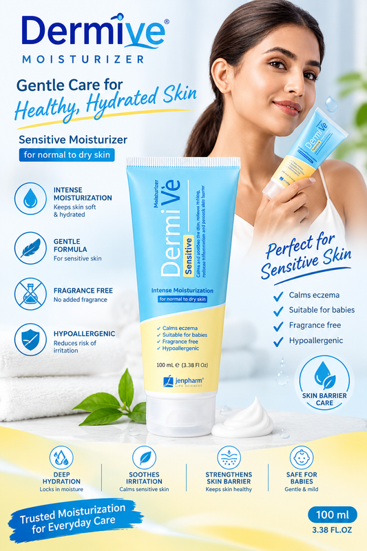 Dermive Sensitive Moisturizer 100ml | Intense Hydration