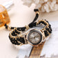 Women’s Luxury Woven Bracelet Watch – Black