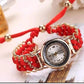 Women’s Luxury Woven Bracelet Watch – Black