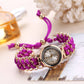 Women’s Luxury Woven Bracelet Watch – Black