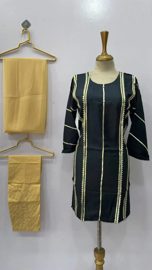 Linen Gota Work 3-Piece Suit