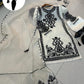 Black Organza Embroidered 3-Piece Suit