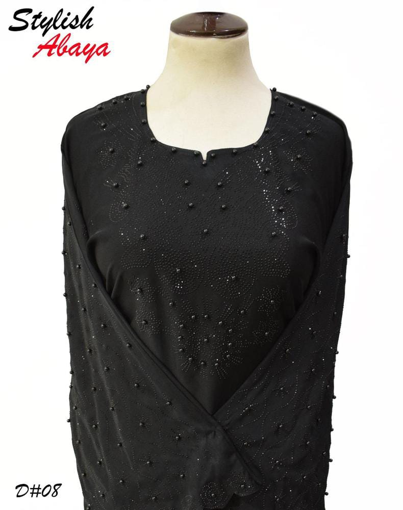 Nidha Black Embroidered Abaya