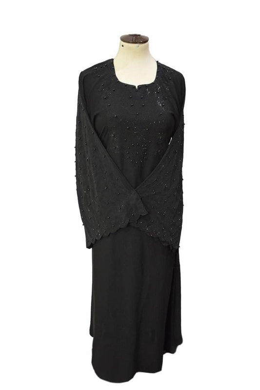 Nidha Black Embroidered Abaya