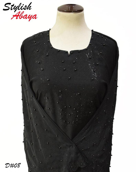 Nidha Black Embroidered Abaya