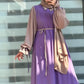 Collar Belted Abaya with Stroller