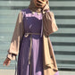 Collar Belted Abaya with Stroller