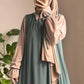 Collar Belted Abaya with Stroller