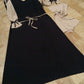 Collar Belted Abaya with Stroller