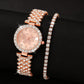 Women’s Butterfly Watch & Bracelet Set – Golden