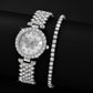 Women’s Butterfly Watch & Bracelet Set – Golden