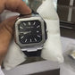 Universal Point UP 1988 Square Dial Leather Watch